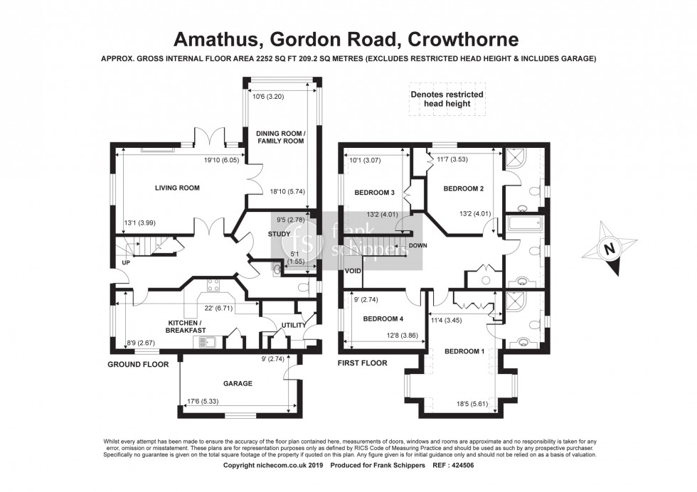 Floorplan for Gordon Road, Crowthorne, Berkshire