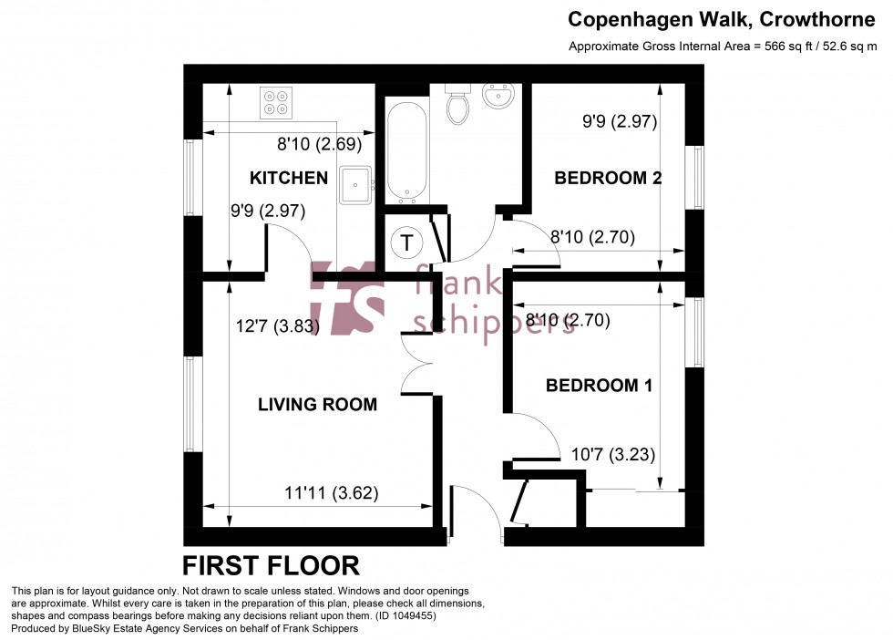 Floorplan for Copenhagen Walk, Crowthorne