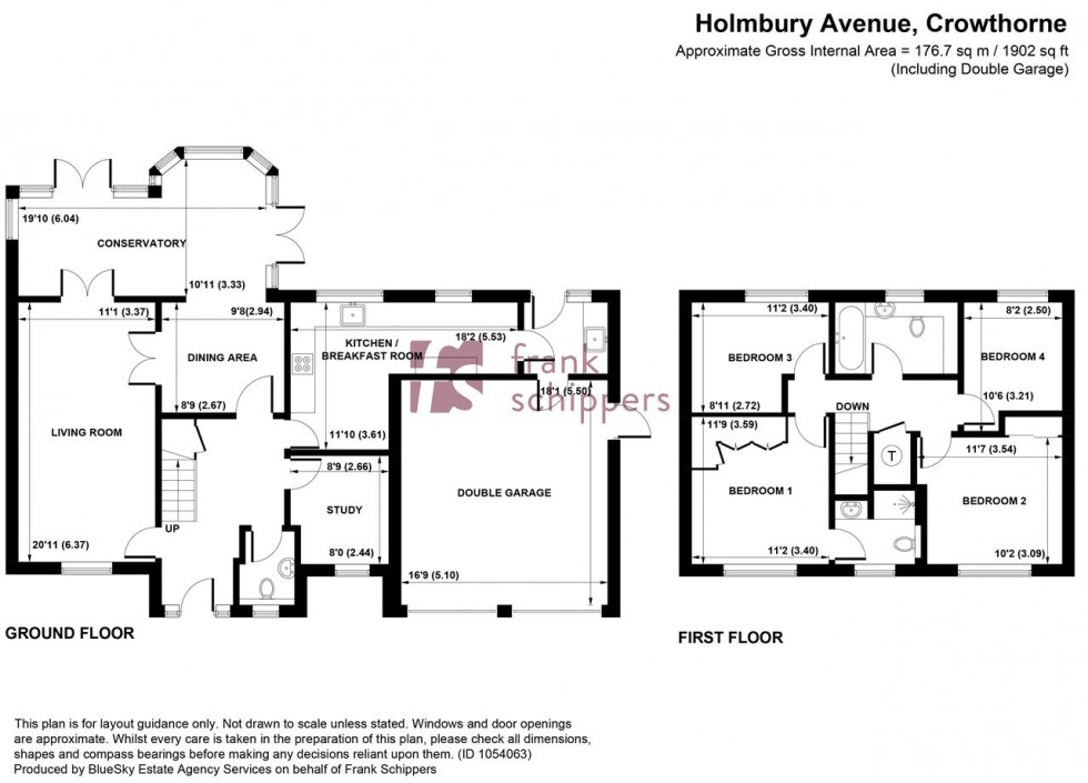 Floorplan for Holmbury Avenue, Pine Ridge, Crowthorne