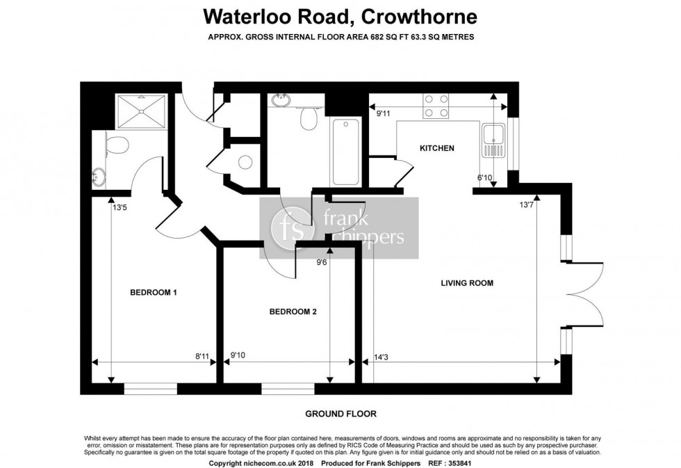 Floorplan for Waterloo Road, Crowthorne