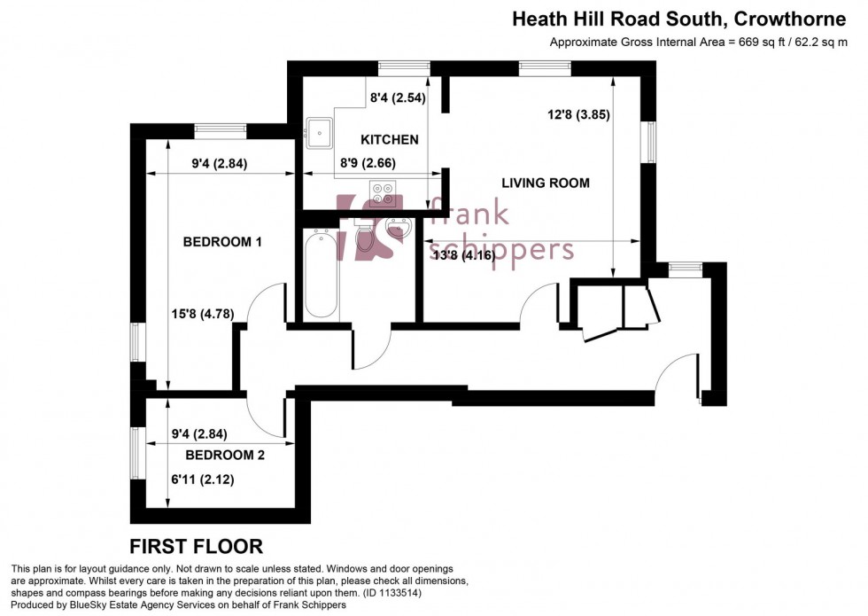 Floorplan for Heath Hill Road South, Crowthorne, Berkshire RG45 7BH