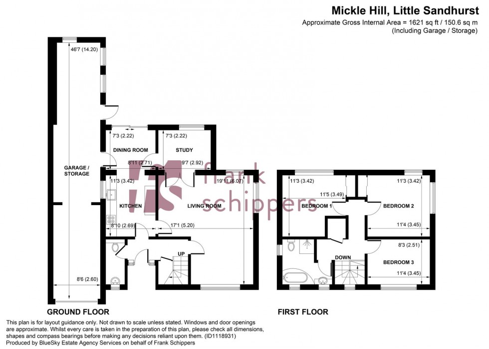 Floorplan for Mickle Hill, Little Sandhurst