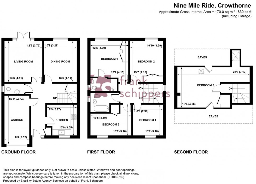 Floorplan for Linfield, Nine Mile Ride, Wokingham