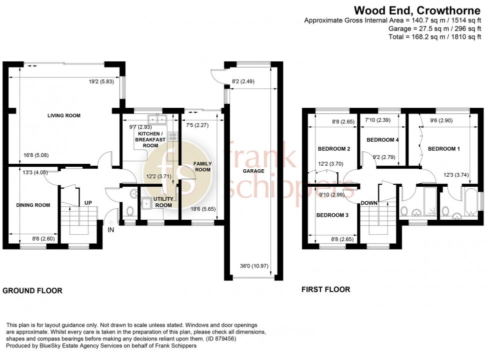 Floorplan for Wood End, Crowthorne