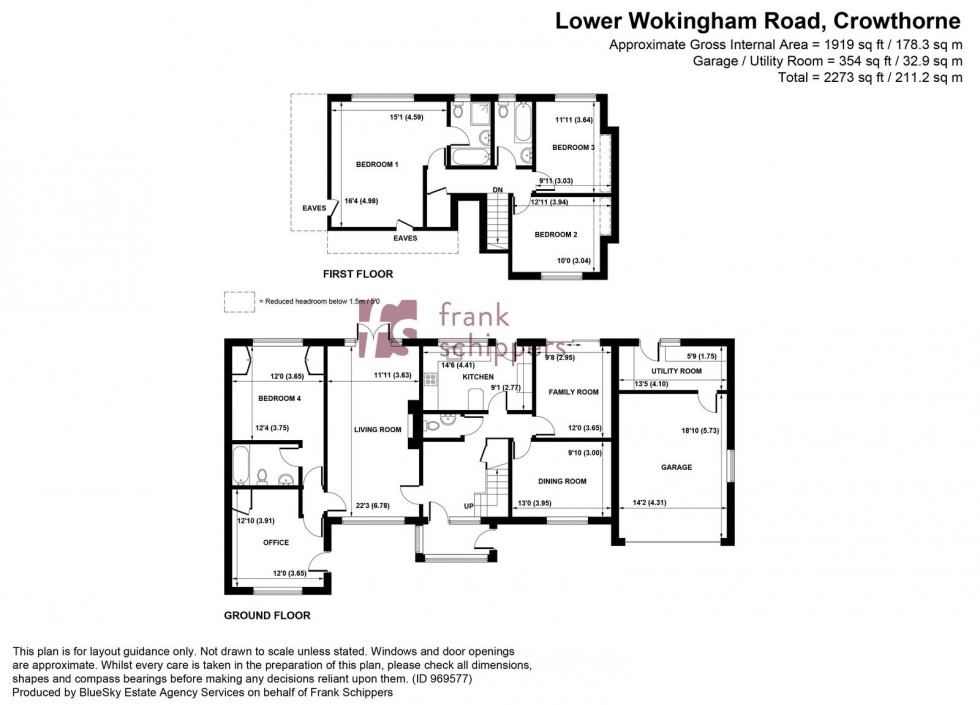 Floorplan for The Birches, Lower Wokingham Road, Crowthorne