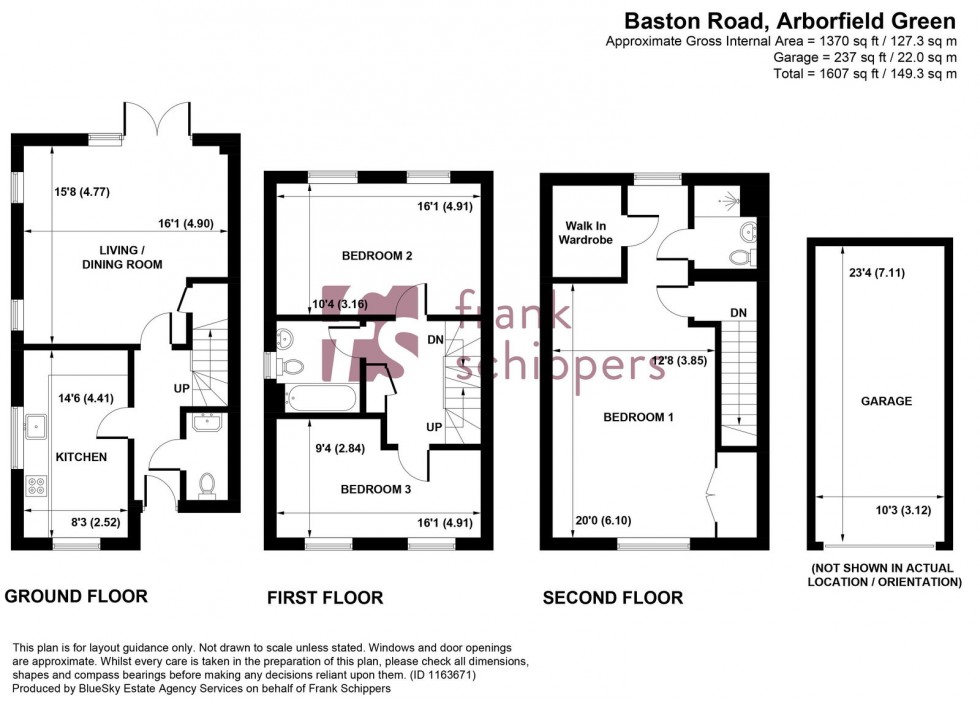 Floorplan for Baston Road, Arborfield 