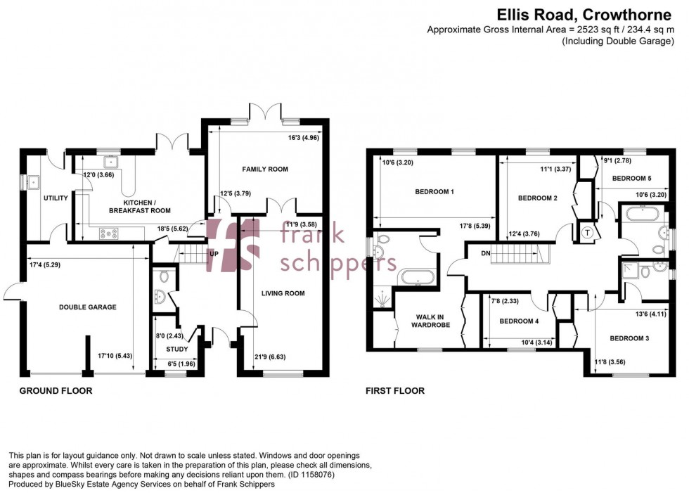 Floorplan for Ellis Road, Crowthorne