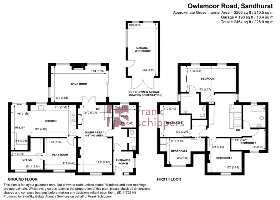 Floorplan for Owlsmoor Road, Owlsmoor, Sandhurst