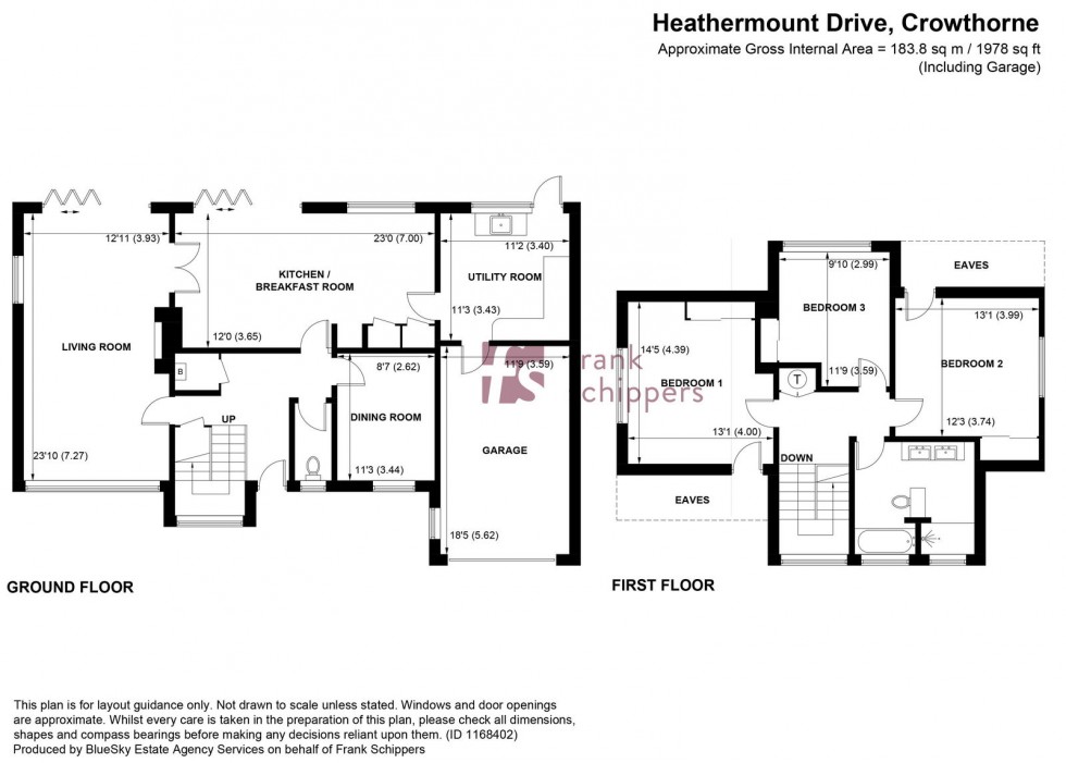Floorplan for Heathermount Drive, Crowthorne