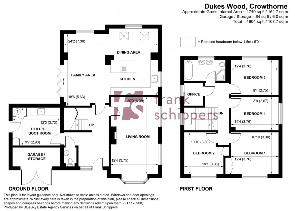 Floorplan for Dukes Wood, Crowthorne