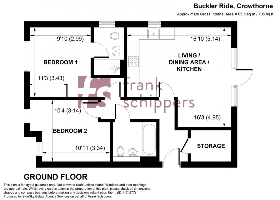 Floorplan for Buckler Ride, Crowthorne