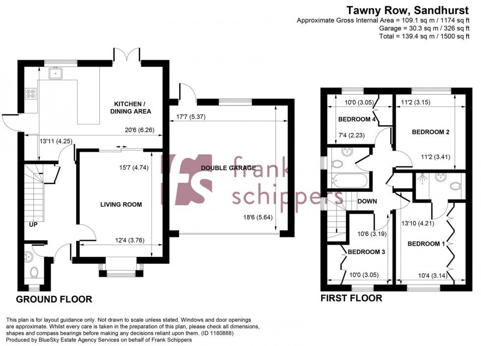 Floorplan for Tawny Row, Moray Avenue, Sandhurst