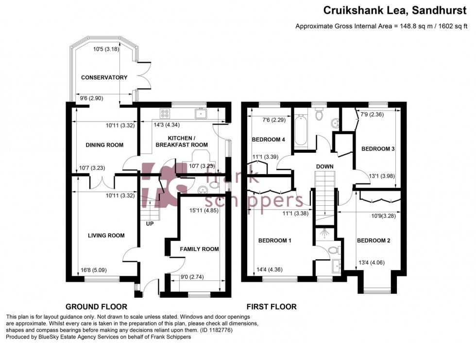 Floorplan for Cruikshank Lea, College Town, Sandhurst