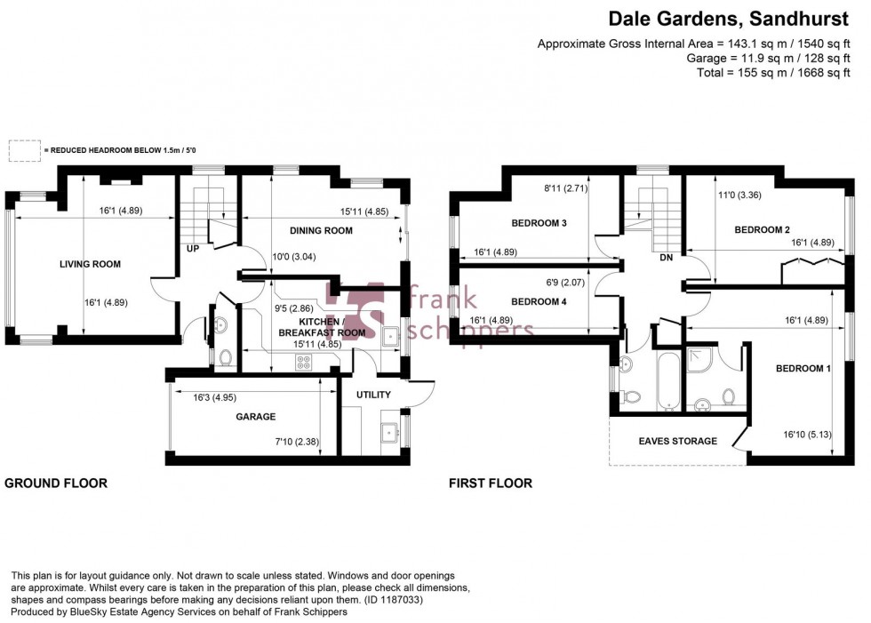 Floorplan for Dale Gardens, Sandhurst, GU47 8LA