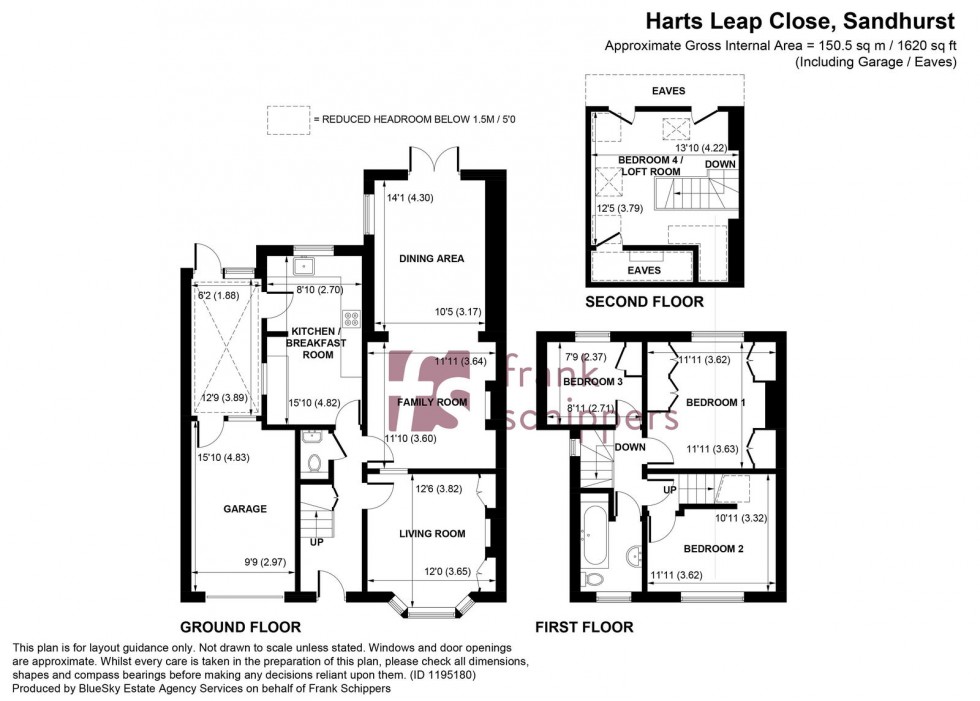 Floorplan for Harts Leap Close, Sandhurst, Berkshire, GU47 8PB