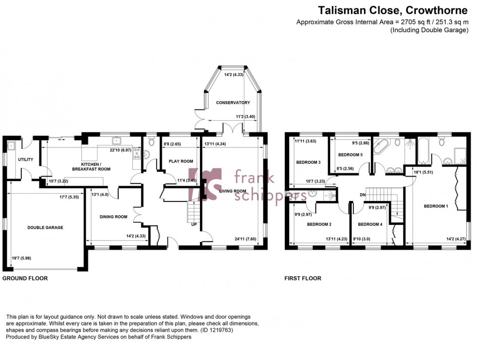 Floorplan for Talisman Close, Crowthorne, Berkshire, RG45 6JE