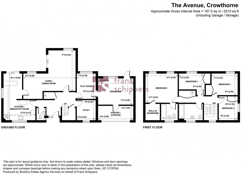 Floorplan for The Avenue, Crowthorne, Berkshire, RG45 6PB