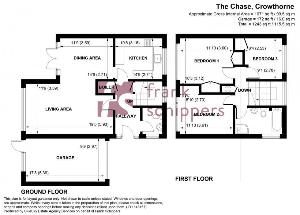 Floorplan for The Chase, Crowthorne, RG45 6HT