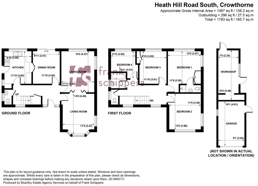 Floorplan for Heath Hill Road South, Crowthorne, RG45 7BW