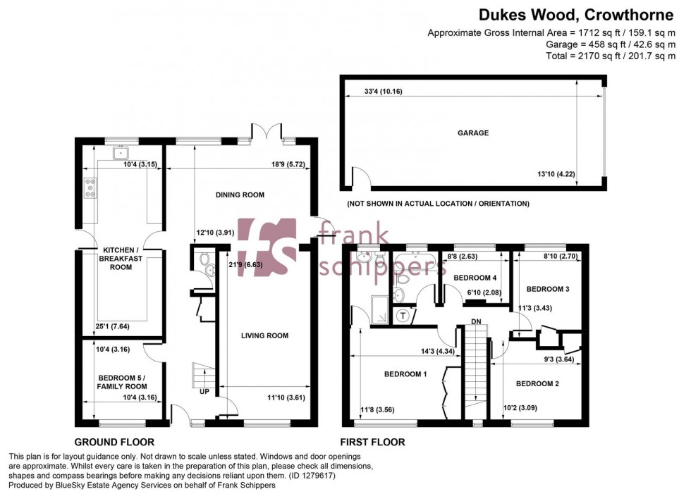 Floorplan for Dukes Wood, Crowthorne, Berkshire RG45 6NF