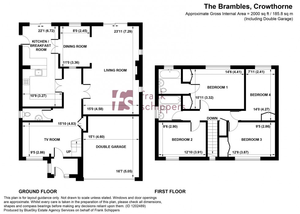 Floorplan for The Brambles, Crowthorne, Berkshire, RG45 6EF