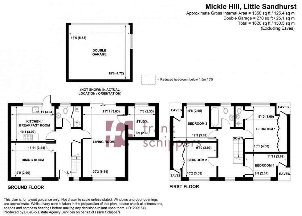 Floorplan for Mickle Hill, Sandhurst, Berkshire, GU47 8QL