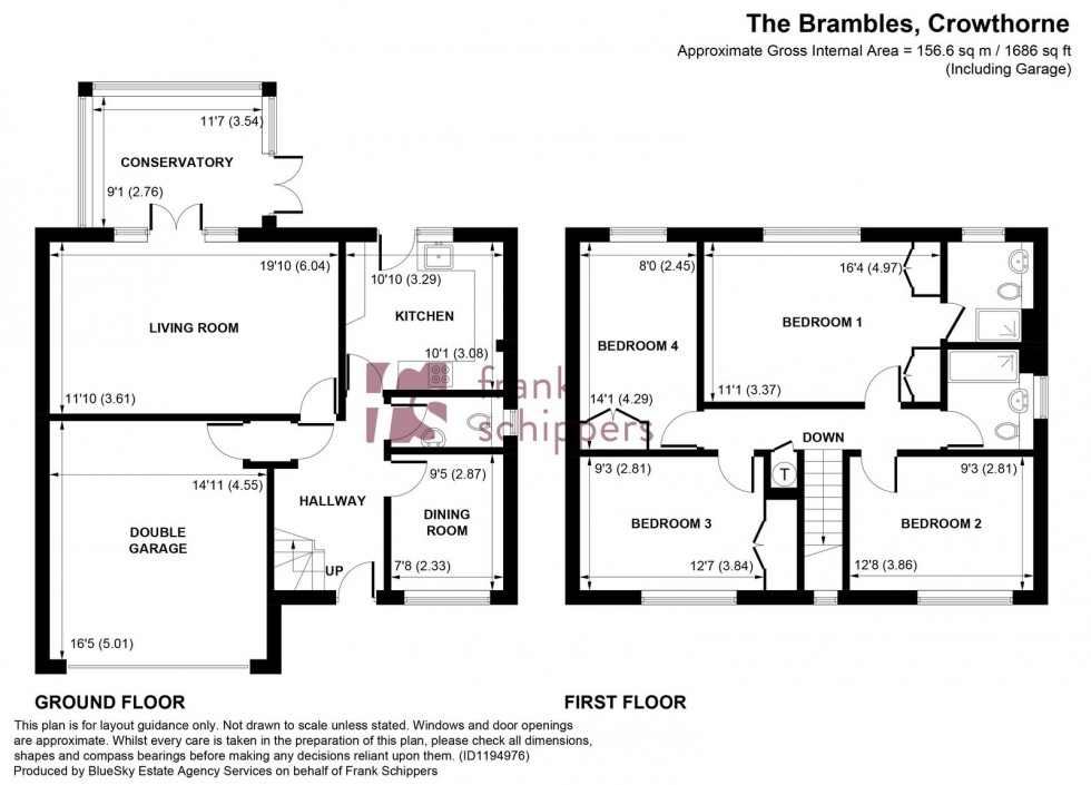 Floorplan for The Brambles, Crowthorne, Berkshire, RG45 6EF