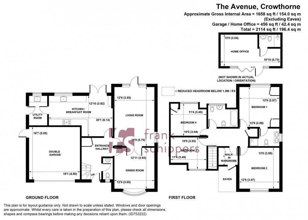 Floorplan for The Avenue, Crowthorne, Berkshire RG45 6PG