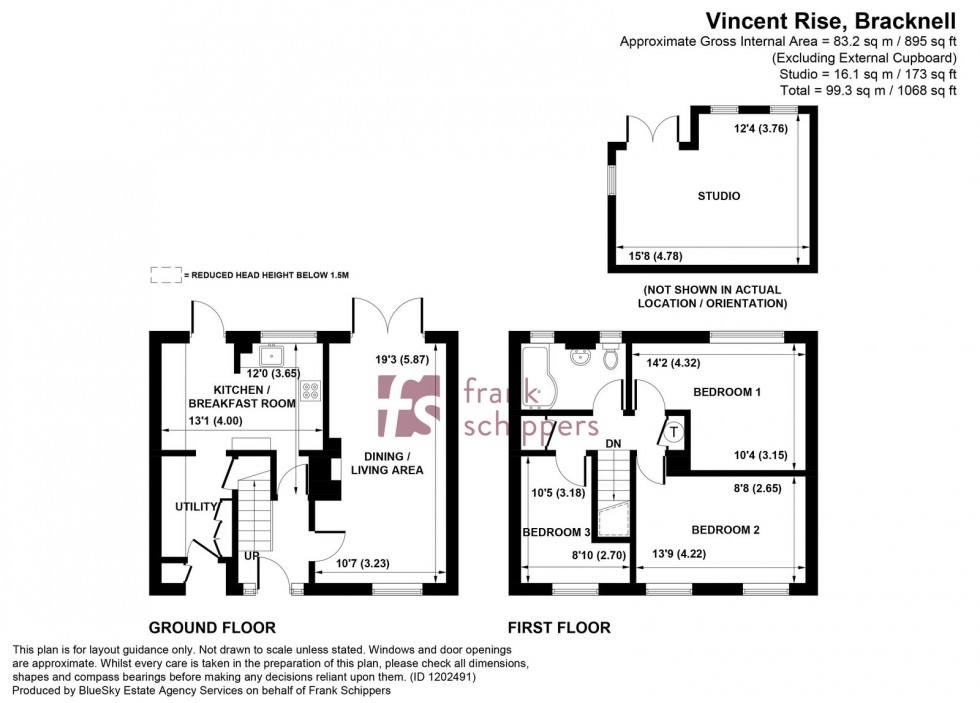 Floorplan for Vincent Rise, Bracknell, Berkshire, RG12 9EH