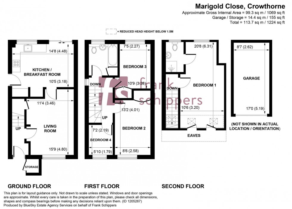 Floorplan for Marigold Close, Crowthorne, RG45 6TY