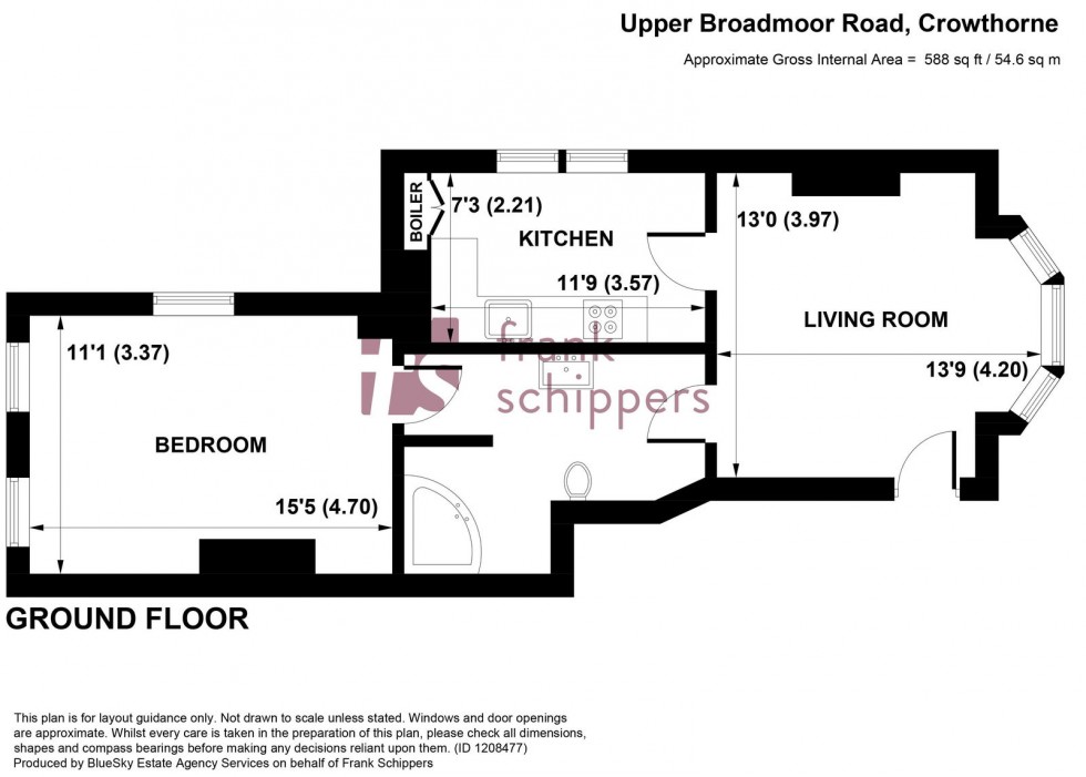 Floorplan for Upper Broadmoor Road, Crowthorne, RG45 7DQ
