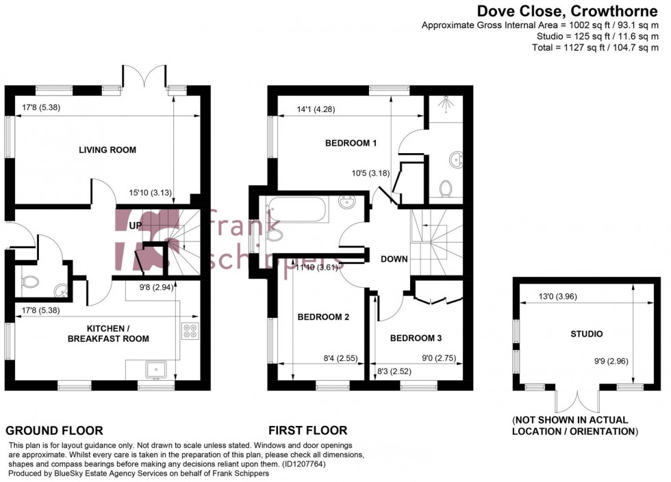 Floorplan for Dove Close, Crowthorne, RG45 6HF
