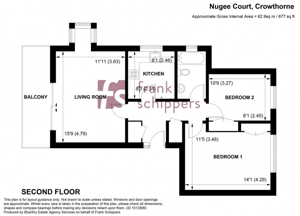 Floorplan for Nugee Court, Dukes Ride, Crowthorne, Berkshire