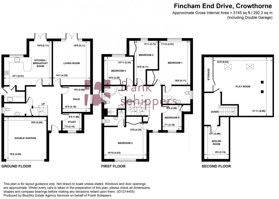 Floorplan for Fincham End Drive, Crowthorne, RG45 6DT