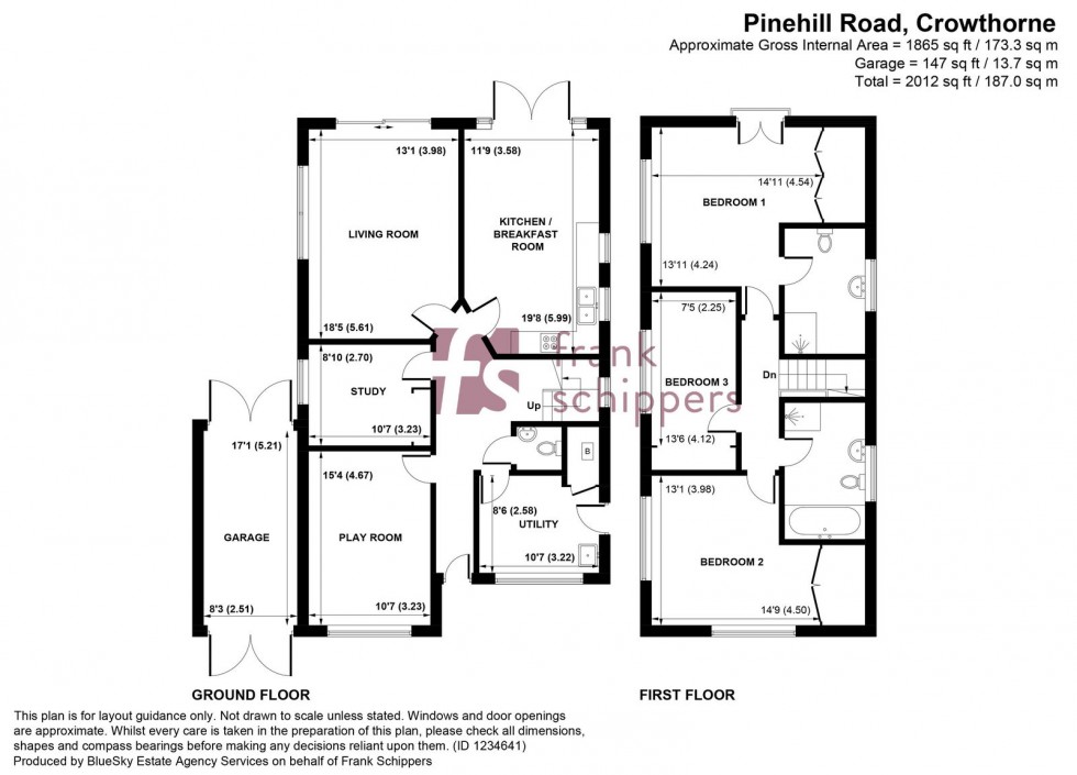 Floorplan for Pinehill Road, Crowthorne, Berkshire, RG45 7JR