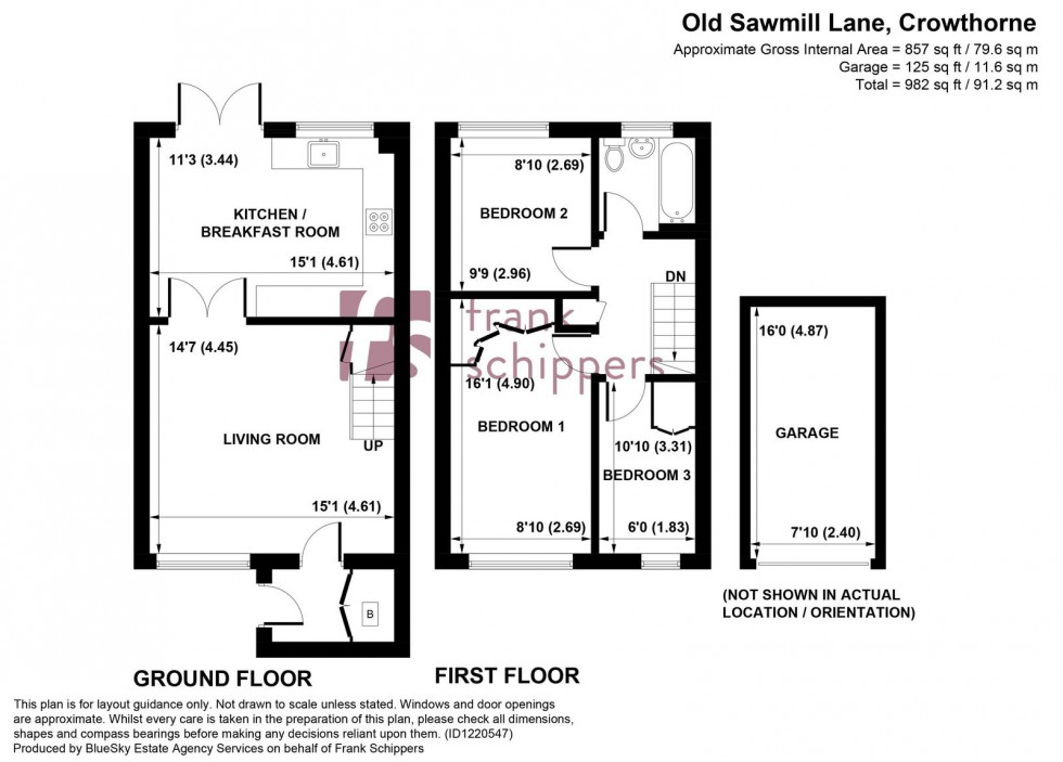 Floorplan for Old Sawmill Lane, Crowthorne, Berkshire, RG45 6LN