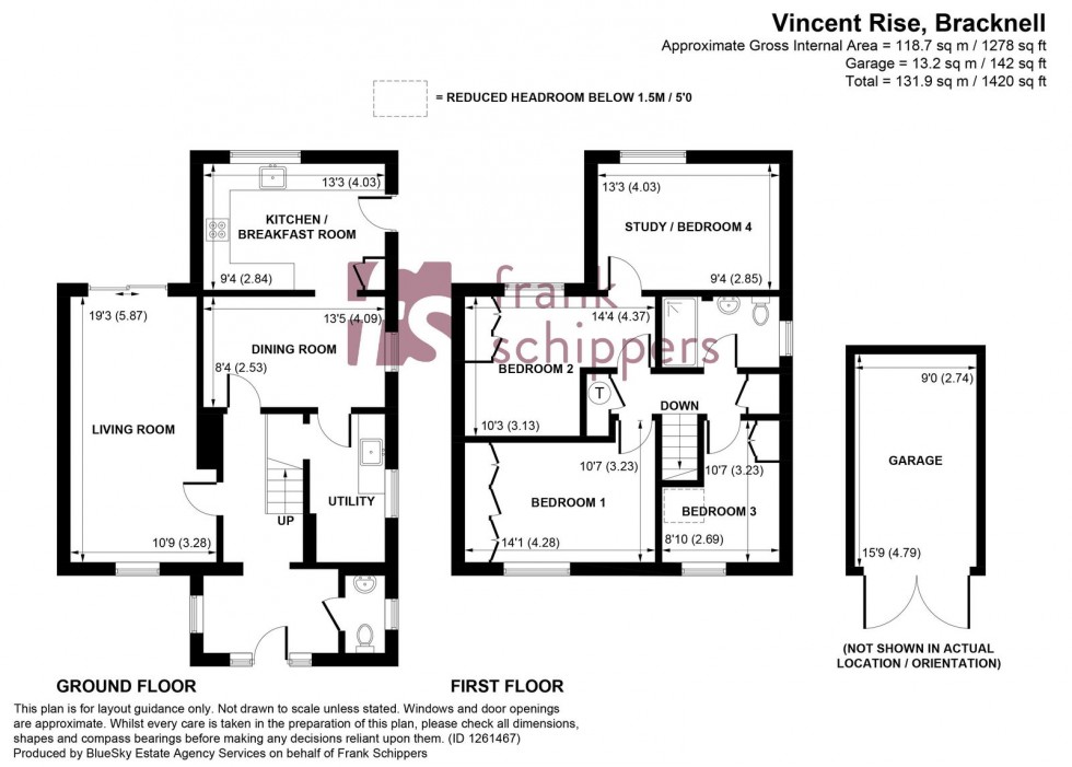 Floorplan for Vincent Rise, Bracknell, RG12 9EH