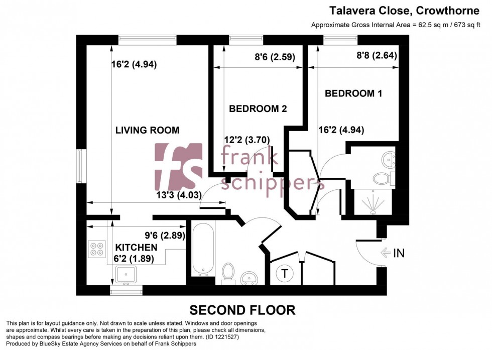 Floorplan for Talavera Close, Crowthorne, Berkshire, RG45 6DE