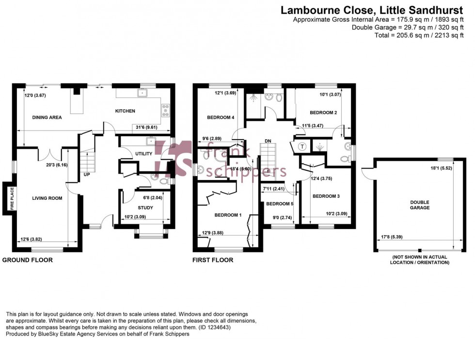 Floorplan for Lamborne Close, Sandhurst, GU47 8JL