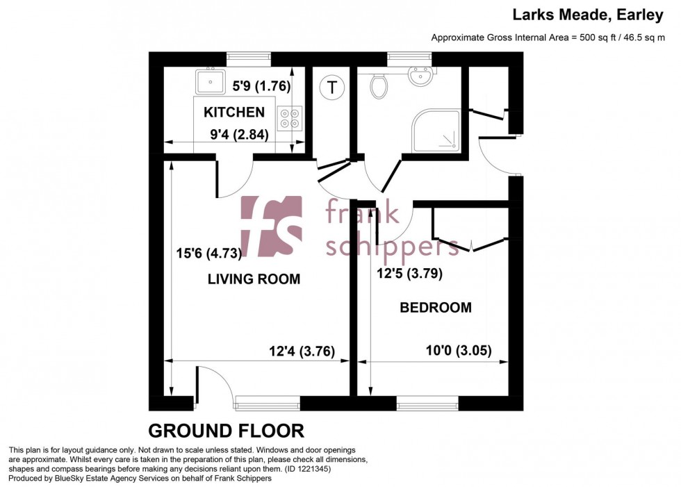 Floorplan for Larks Meade, Earley, Reading, Berkshire, RG6 5TA