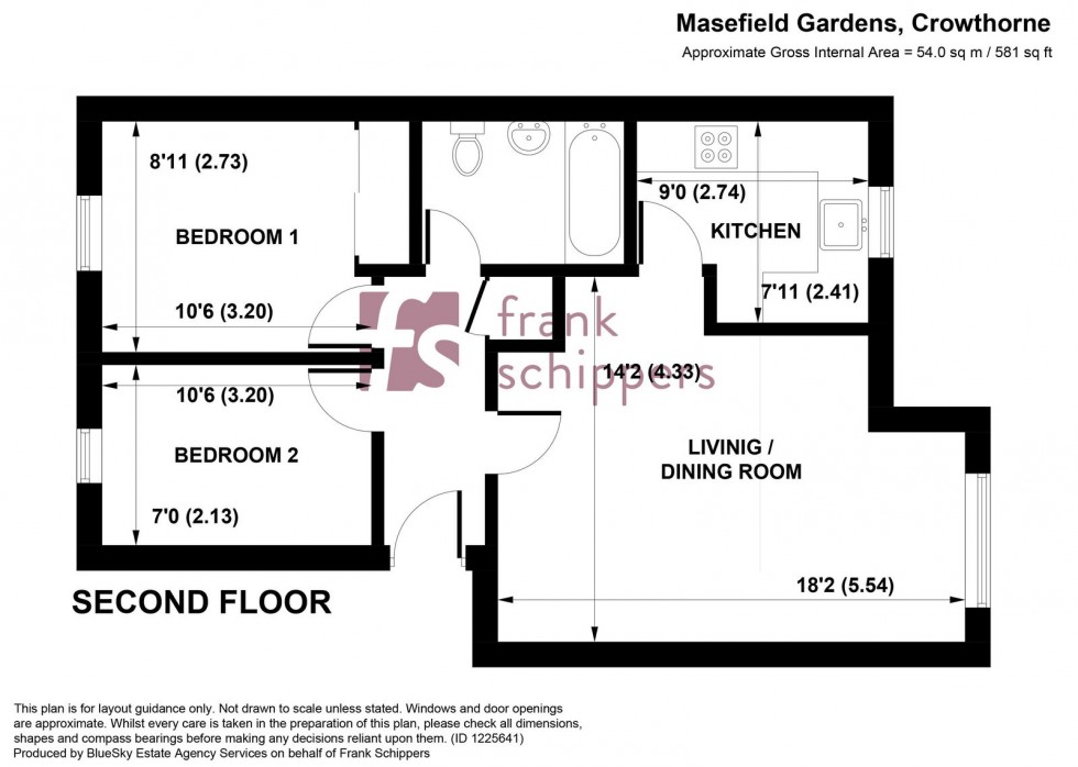 Floorplan for Masefield Gardens, Crowthorne, RG45 7QS