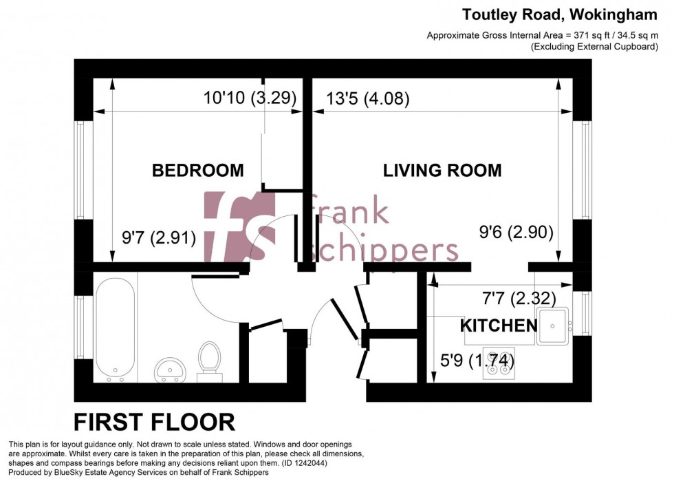 Floorplan for Toutley Road, Wokingham, RG41 1QL