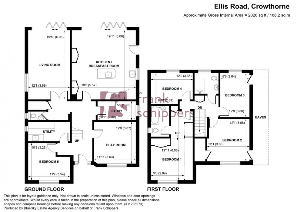 Floorplan for Ellis Road, Crowthorne, Berkshire, RG45 6PR