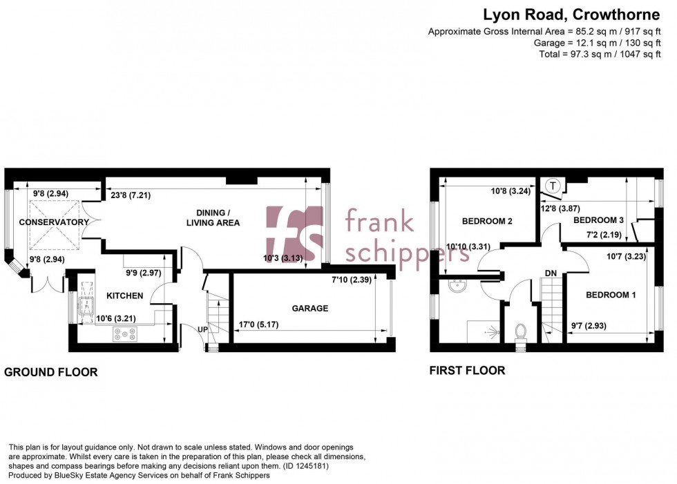 Floorplan for Lyon Road, Crowthorne, Berkshire, RG45 6RX
