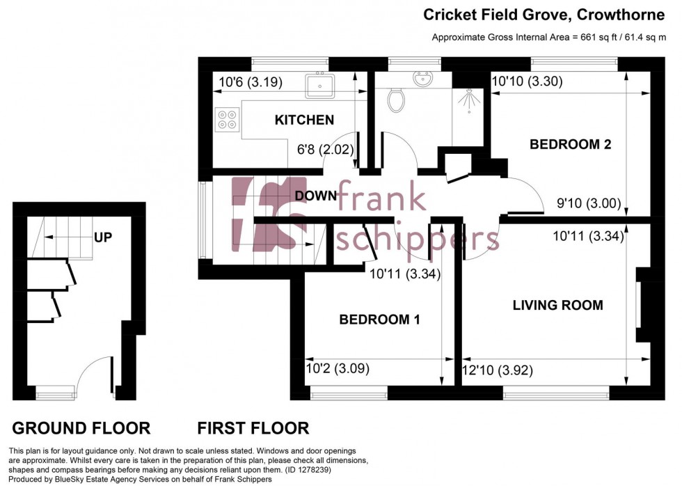 Floorplan for Cricket Field Grove, Crowthorne, Berkshire RG45 7ES