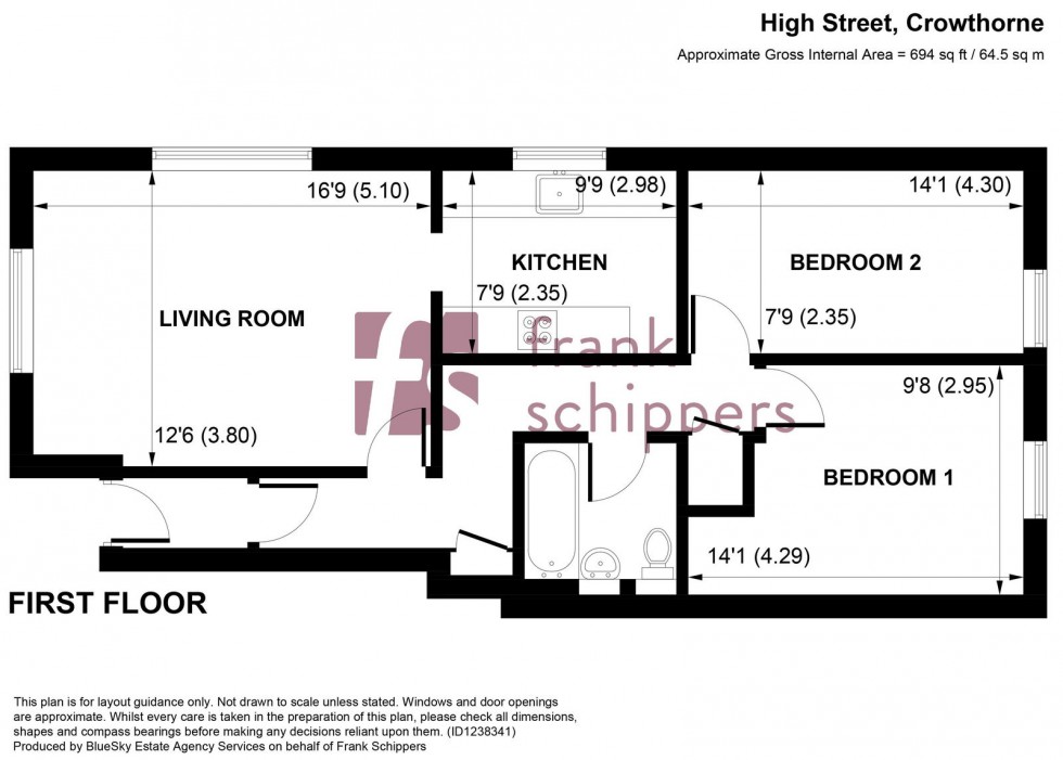 Floorplan for High Street, Crowthorne, Berkshire, RG45 7AT