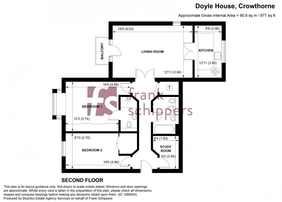Floorplan for Masefield Gardens, Crowthorne, RG45 7QT