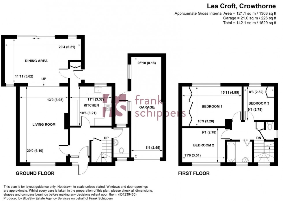 Floorplan for Lea Croft, Crowthorne, RG45 6RJ