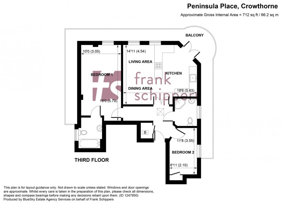Floorplan for Peninsula Place, Napier Road, Crowthorne