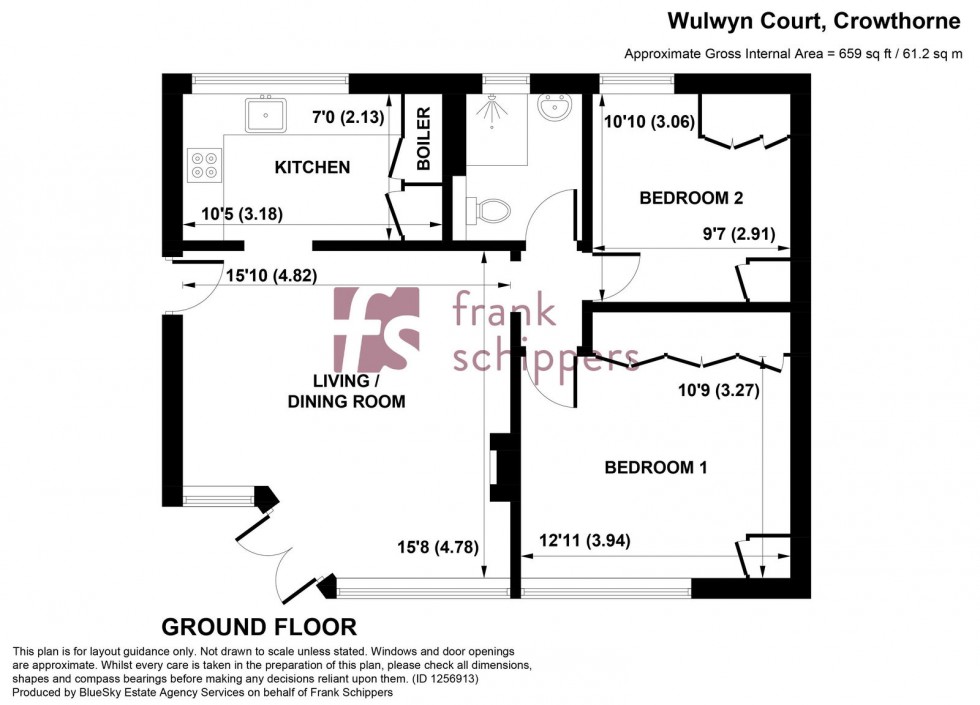 Floorplan for Linkway, Crowthorne, RG45 6ET